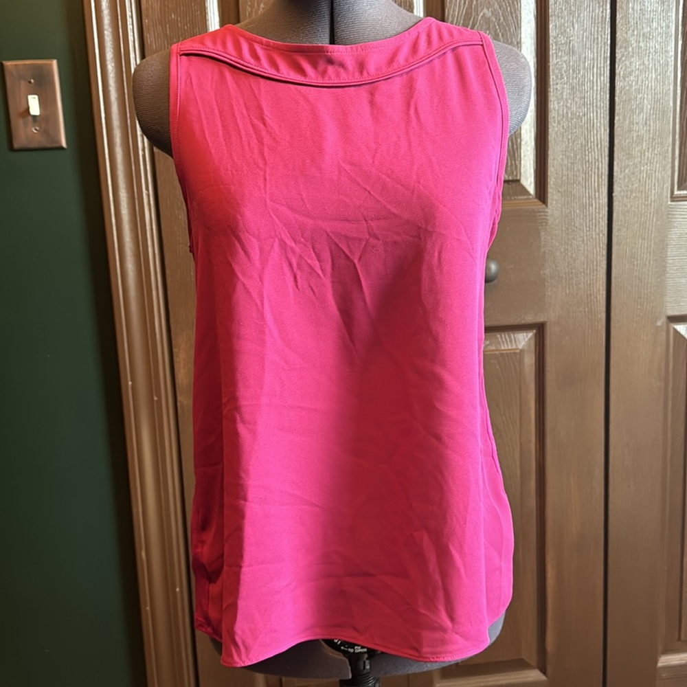 LOFT Mixed Media Sleeveless Blouse